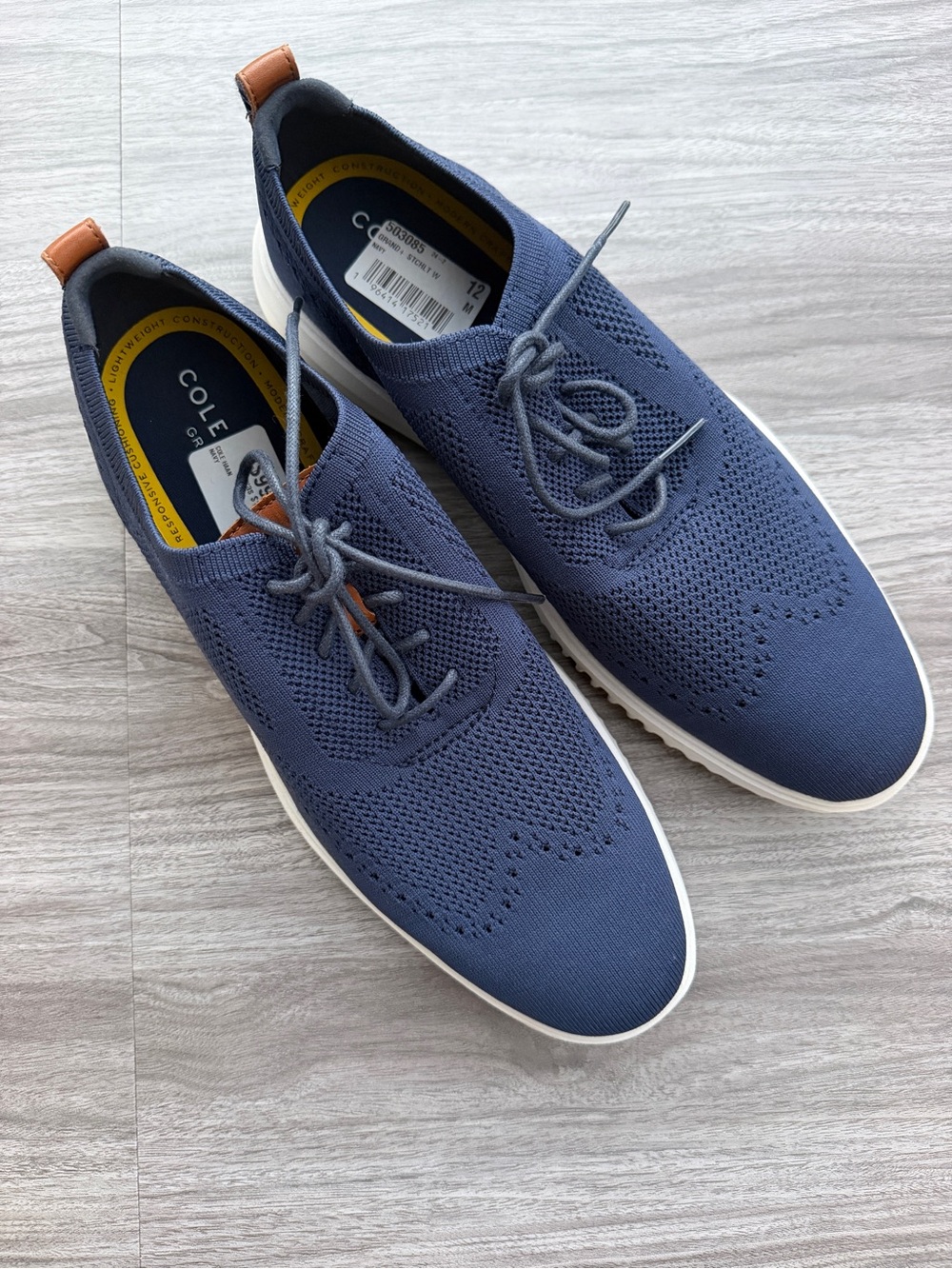 Cole Haan OriginalGrand Stitchlite Wingtip Oxford Navy Blue Lace Mens 12M